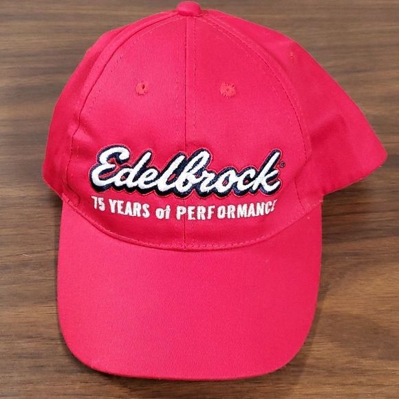 Edelbrock Hat Cap Red Strap Back Adjustable Casual Men - Picture 4 of 5